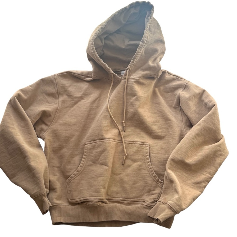 Good American Brown Cropped Hoodie Sweatshirt Womens Sz XL (4)